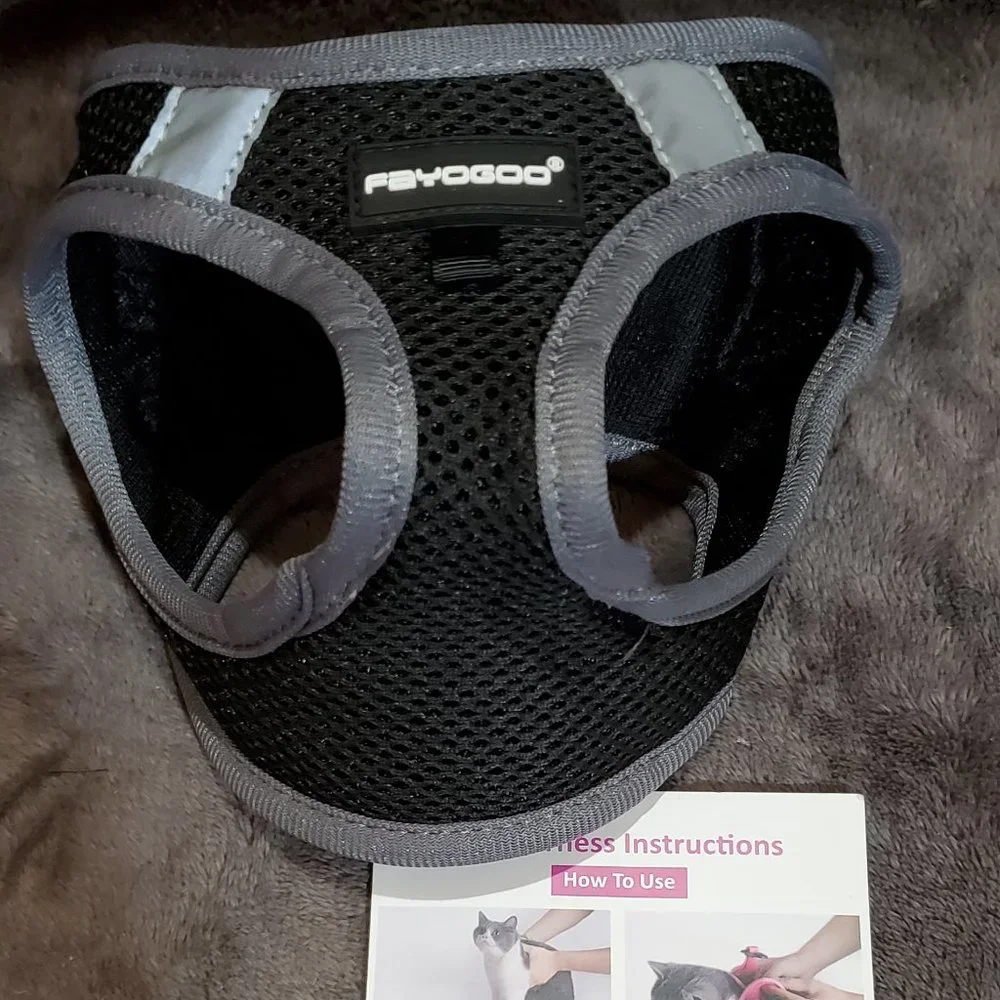 Fayogoo Mesh Reflective Cat Harness - MED- 7-10lbs